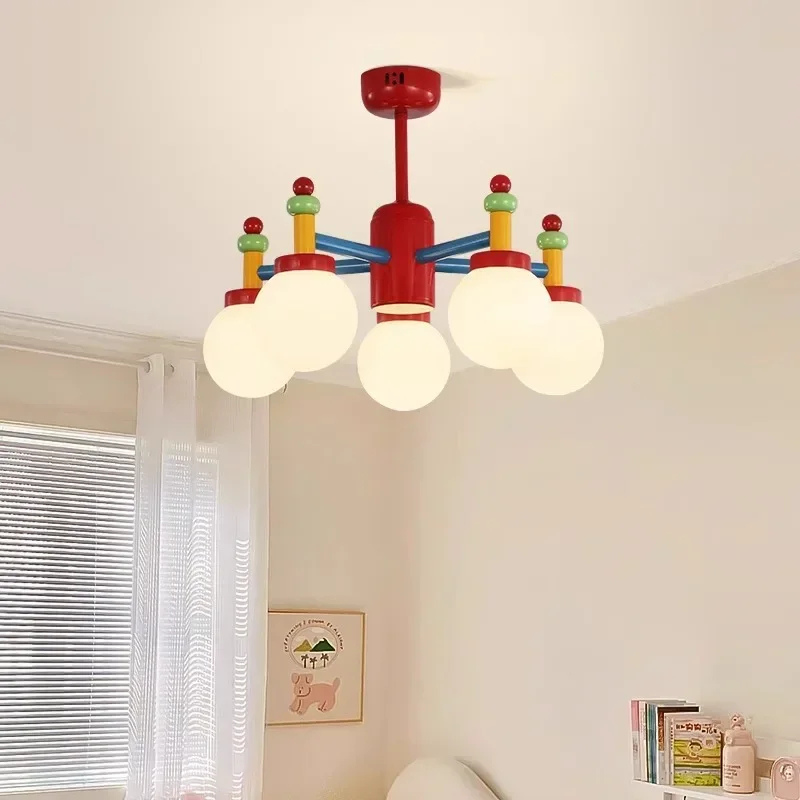Mid-Ancient Colorful Living Room Chandelier