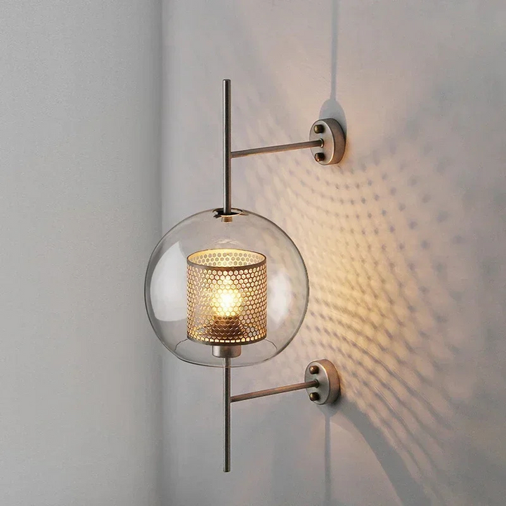 Bedroom Aisle Post-modern Pastoral Glass Wall Lamp
