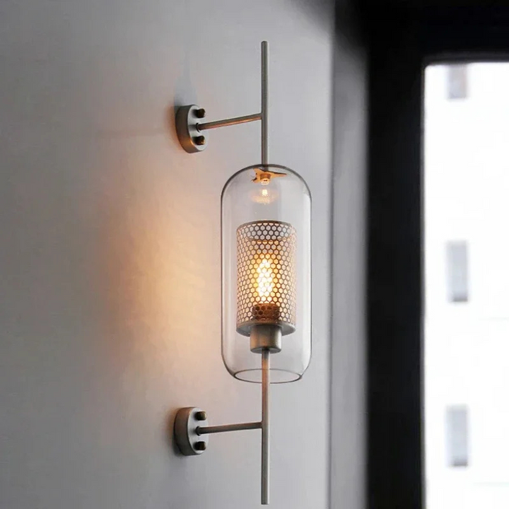 Bedroom Aisle Post-modern Pastoral Glass Wall Lamp