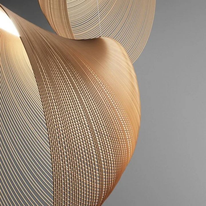 Minimalist Special-Shaped Woodcraft Ceiling Lamp