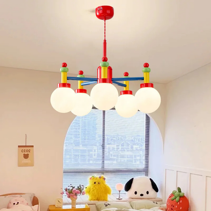 Mid-Ancient Colorful Living Room Chandelier