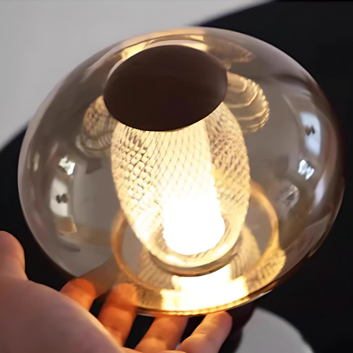 Type-C Rechargeable Touch Switch Solid Wood Table Lamp