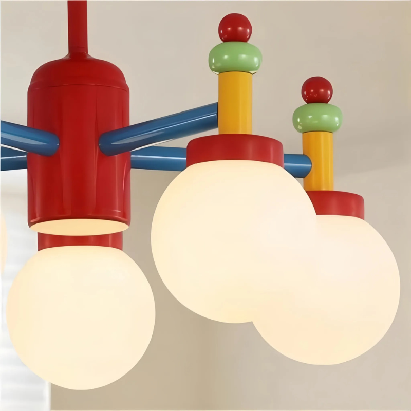 Mid-Ancient Colorful Living Room Chandelier