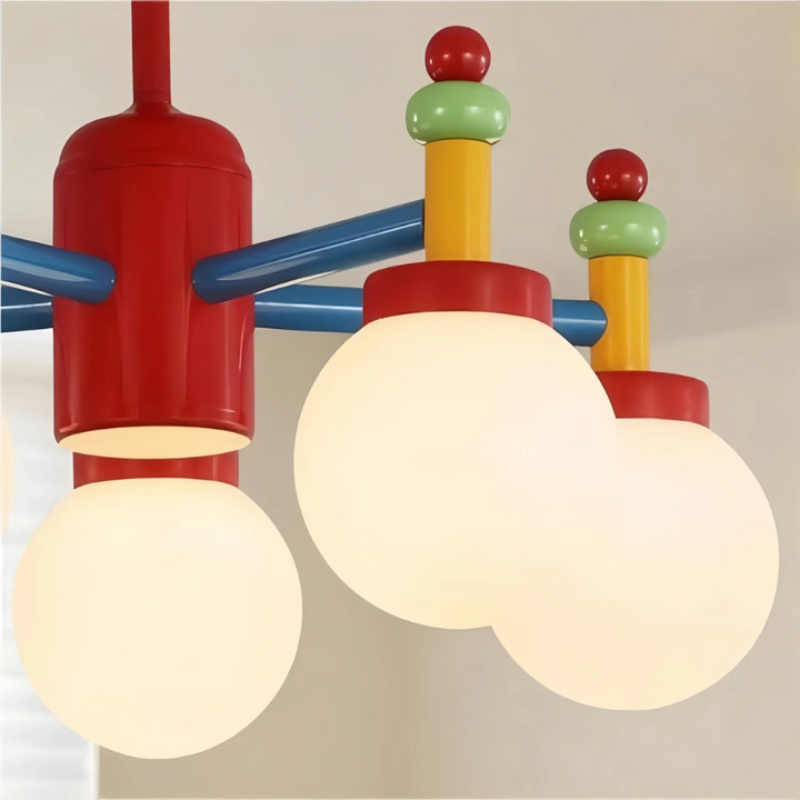 Mid-Ancient Colorful Living Room Chandelier