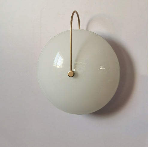 Living Room Bedroom Nordic Round Glass Hotel Corridor Model Room New Chinese Style Bedside Lamp