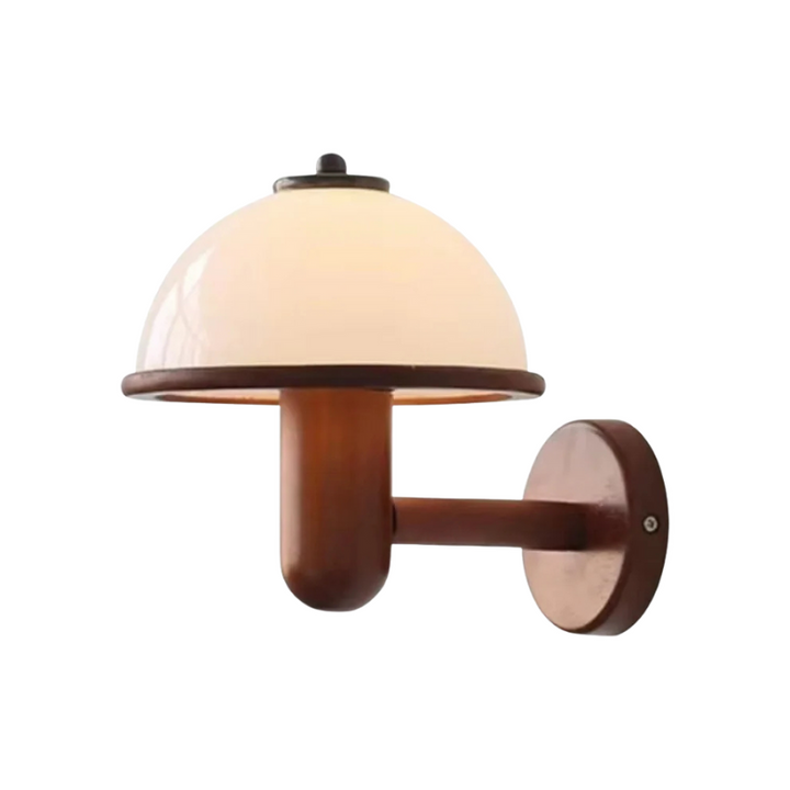 Solid Wood & Glass Wall Lamp