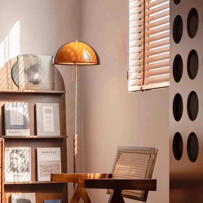 Modern Dark Brown Acrylic Floor Lamp