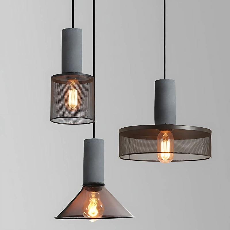 Industrial Style Cement Chandelier