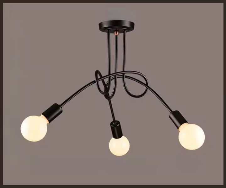 Retro wrought iron chandelier