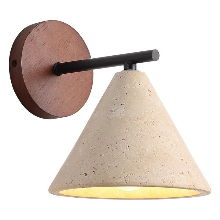 Yellow Cave Stone Wall Lamp Middle-ancient Cream Silent Style Bedroom