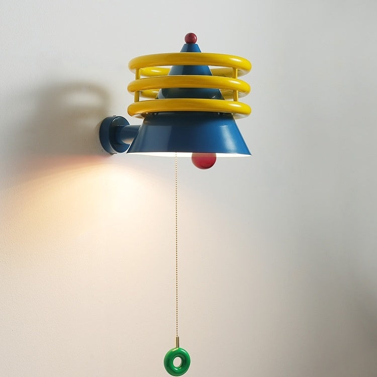 Colorful French Cream Wind Belt Bedhead Wall Light