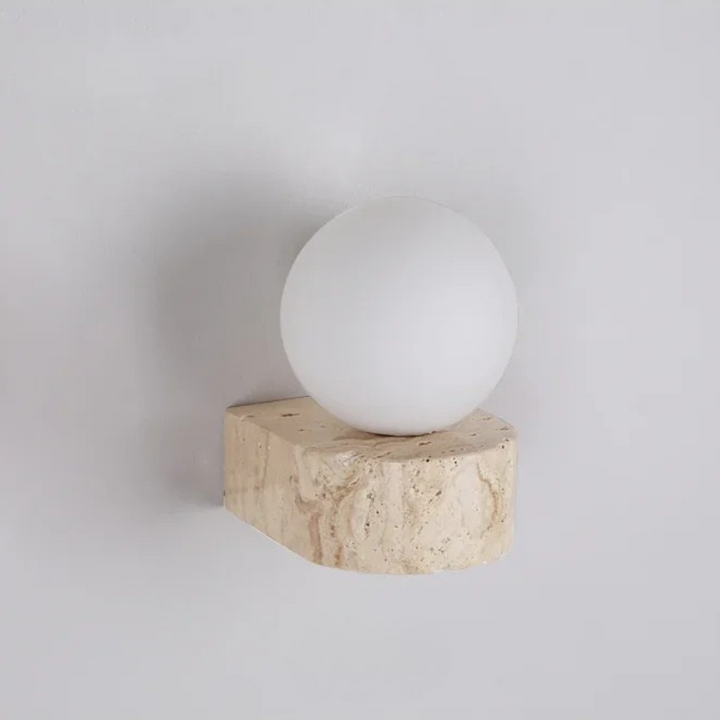Yellow Cave Stone Cream Wall Lamp