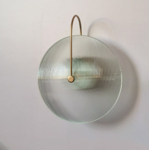 Living Room Bedroom Nordic Round Glass Hotel Corridor Model Room New Chinese Style Bedside Lamp