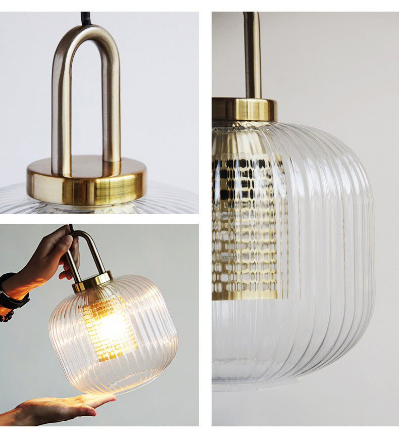 Taiwan Nordic Single Head Bedroom Bedside Glass Chandelier