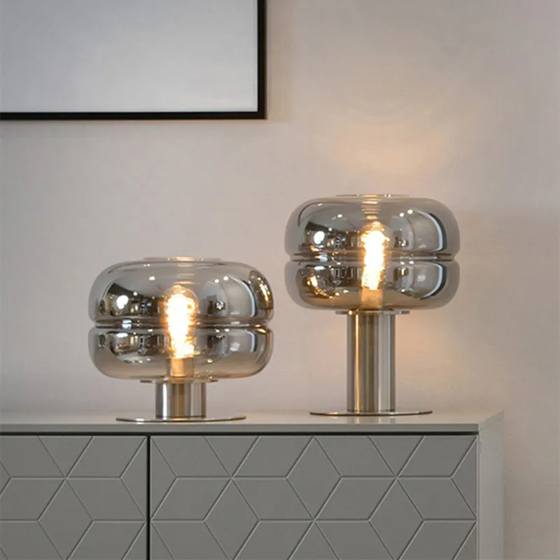 Modern Glass Table Light – LED Indoor  Lamp for Dining Room & Living Space | Snooziowl UK
