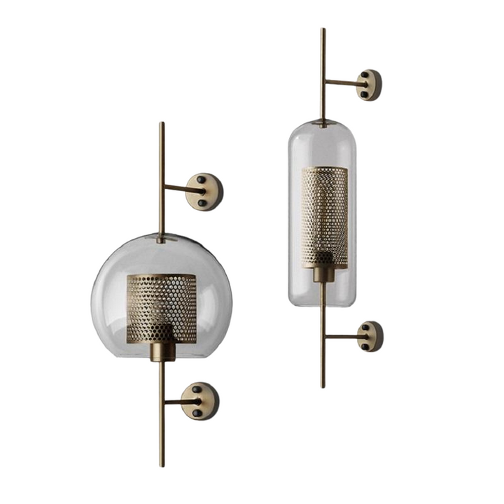 Bedroom Aisle Post-modern Pastoral Glass Wall Lamp