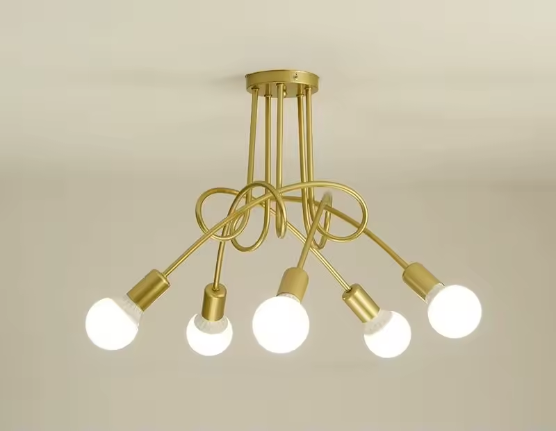 Retro wrought iron chandelier