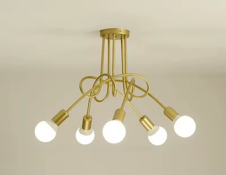 Retro wrought iron chandelier