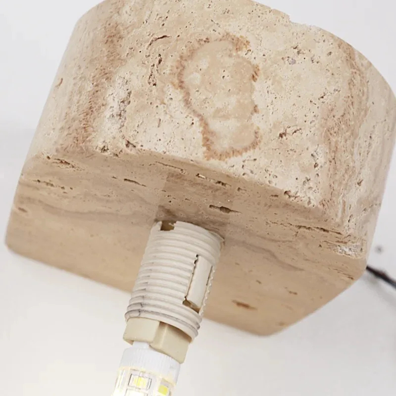 Yellow Cave Stone Cream Wall Lamp