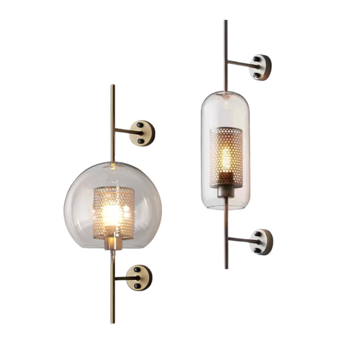 Bedroom Aisle Post-modern Pastoral Glass Wall Lamp