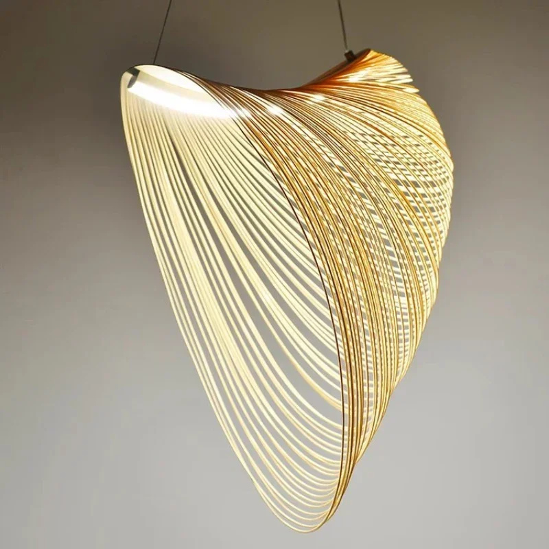 Minimalist Special-Shaped Woodcraft Ceiling Lamp