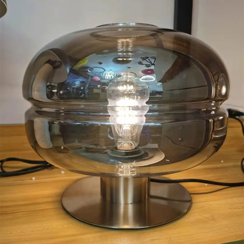 Modern Glass Table Light – LED Indoor  Lamp for Dining Room & Living Space | Snooziowl UK