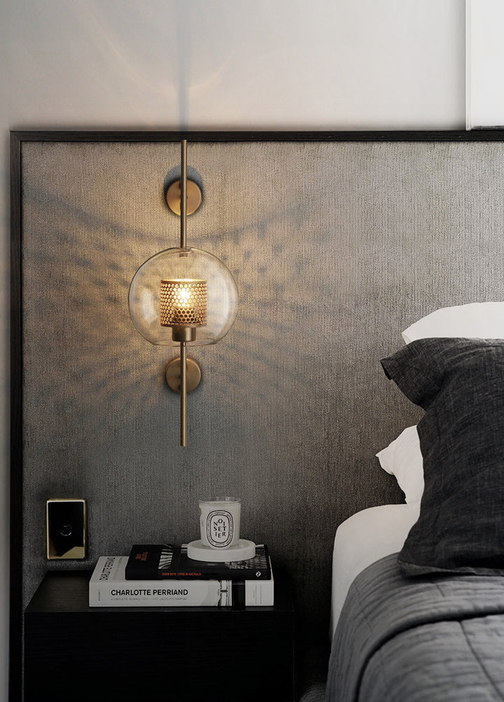 Creative Personalized Bedroom Aisle Post-modern Pastoral Glass Wall Lamp