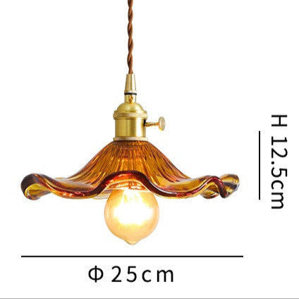 Brass Nordic Japanese Style Simple Niche Glass Chandelier
