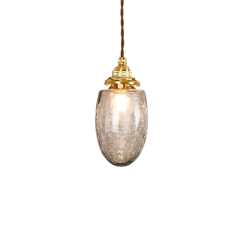 Japanese Vintage Brass Glass Chandelier
