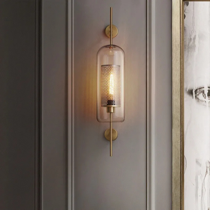 Bedroom Aisle Post-modern Pastoral Glass Wall Lamp