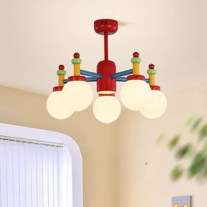 Mid-Ancient Colorful Living Room Chandelier