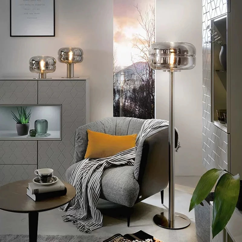 Modern Glass Table Light – LED Indoor  Lamp for Dining Room & Living Space | Snooziowl UK