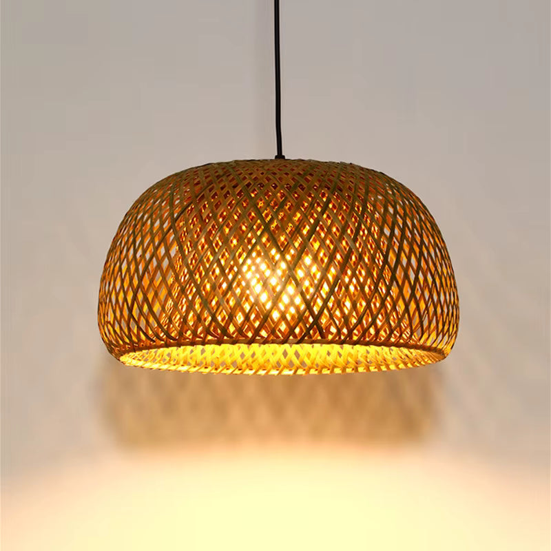 Chandelier Simple And Creative Idyllic Bamboo Weaving