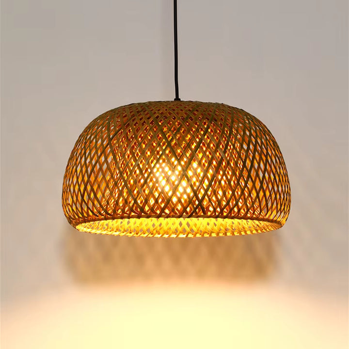 Chandelier Simple And Creative Idyllic Bamboo Weaving