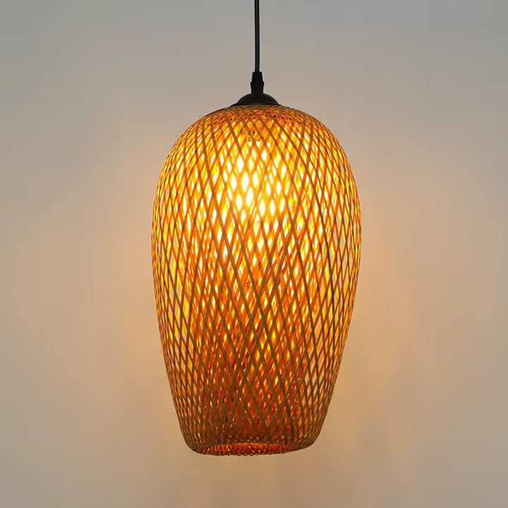 Chandelier Simple And Creative Idyllic Bamboo Weaving