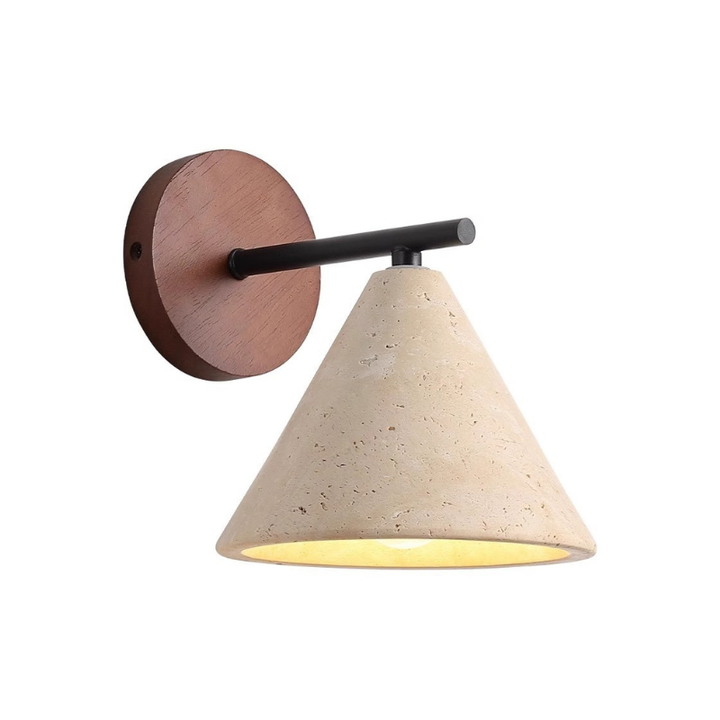 Middle-ancient Cream Silent Style Cave Stone Wall Lamp