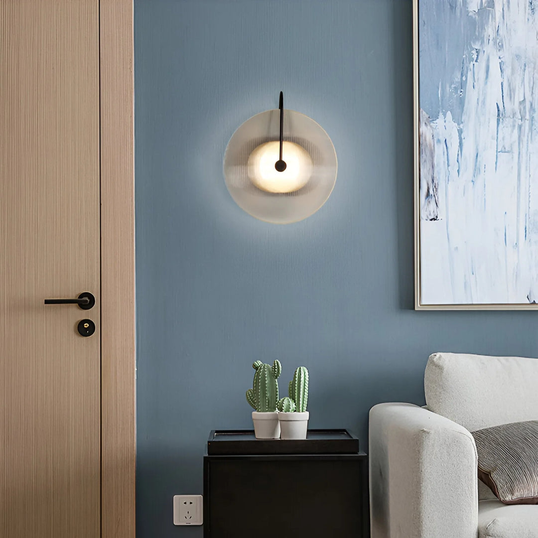 Nordic Round Glass Hotel Corridor Model Room Lamp