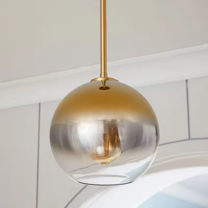 Bedroom Bar Gradient Glass Ball Chandelier