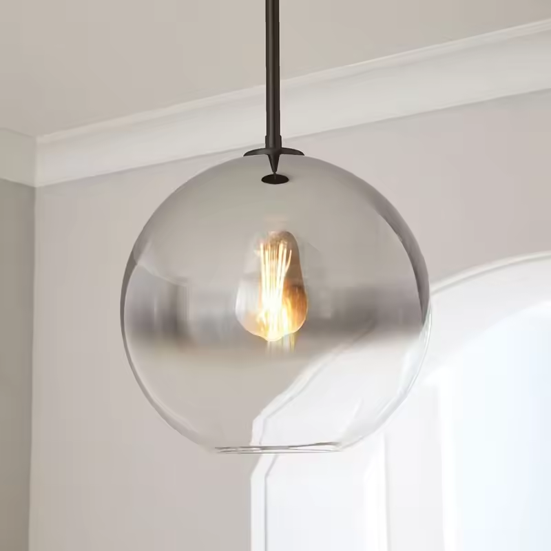 Bedroom Bar Gradient Glass Ball Chandelier