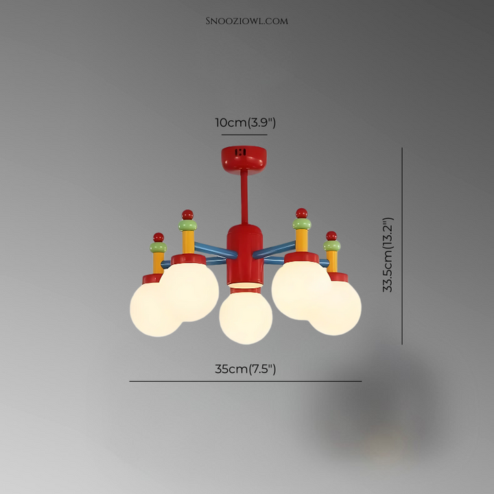 Mid-Ancient Colorful Living Room Chandelier