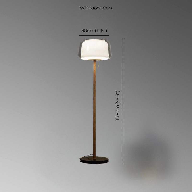 Elegant Glass LED Floor Lamp