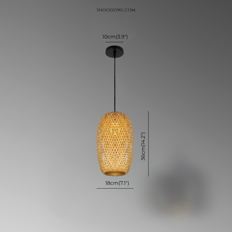 Chandelier Simple And Creative Idyllic Bamboo Weaving