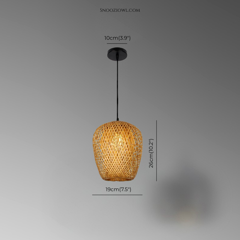 Chandelier Simple And Creative Idyllic Bamboo Weaving