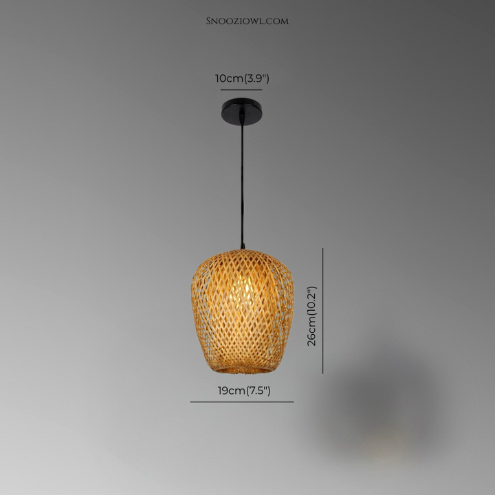 Chandelier Simple And Creative Idyllic Bamboo Weaving