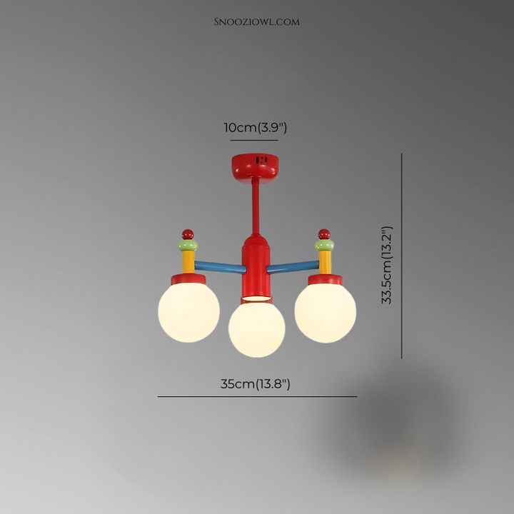 Mid-Ancient Colorful Living Room Chandelier
