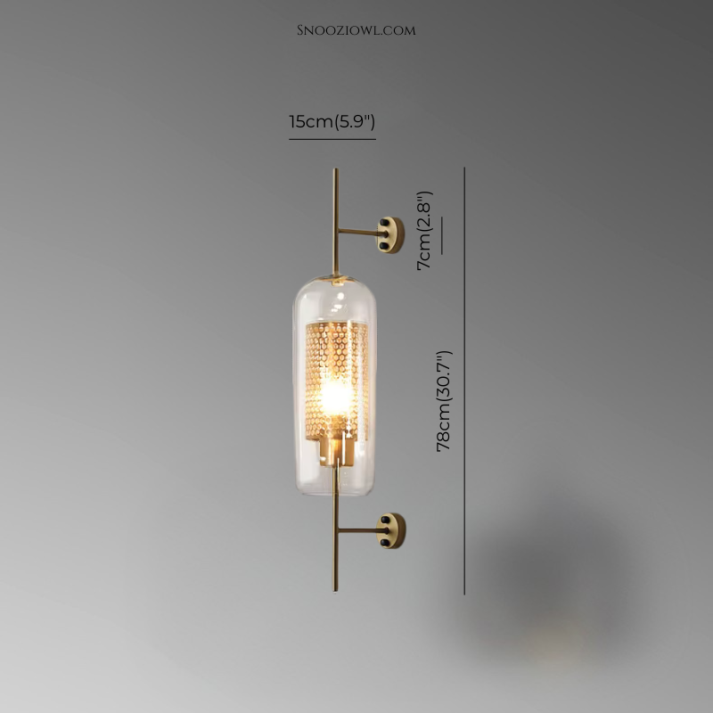Bedroom Aisle Post-modern Pastoral Glass Wall Lamp