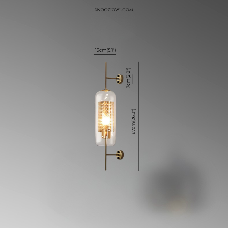 Bedroom Aisle Post-modern Pastoral Glass Wall Lamp