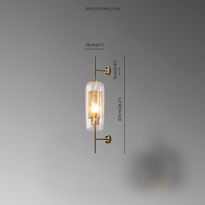 Bedroom Aisle Post-modern Pastoral Glass Wall Lamp