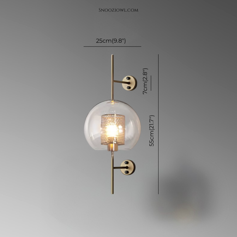 Bedroom Aisle Post-modern Pastoral Glass Wall Lamp