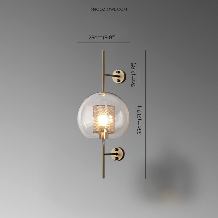 Bedroom Aisle Post-modern Pastoral Glass Wall Lamp